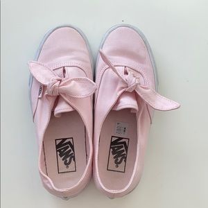 Pink knotted vans 💖 WORN ONCE!!